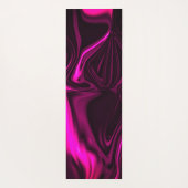 Rosa oder lila Kurven auf dunklem lila Hintergrund Yogamatte (Rückseite)
