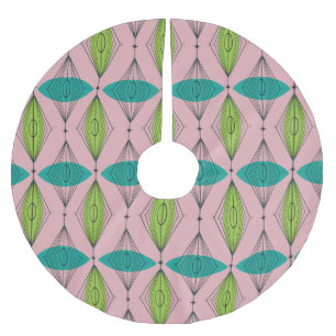 Rosa Ogee u. Polyester Weihnachtsbaumdecke