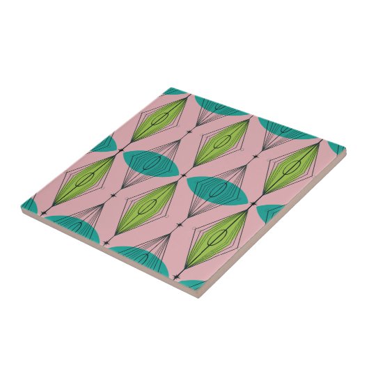 Rosa Ogee u. Sternexplosion-Keramik-atomarfliese Fliese (Seite)