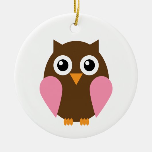 Rosa Ohr Keramikornament (Vorne)