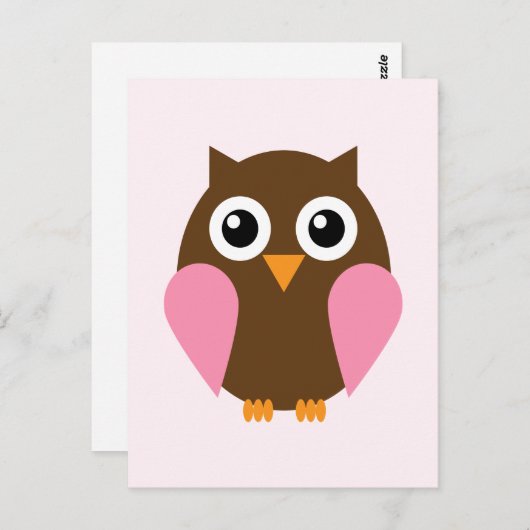 Rosa Ohr Postkarte (Vorne/Hinten)