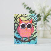 Rosa Ohr Postkarte (Stehend Vorderseite)