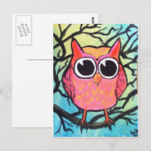Rosa Ohr Postkarte (Vorne/Hinten)