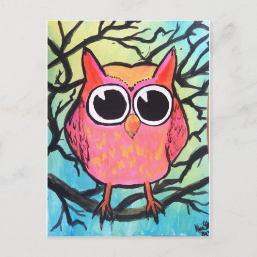 Rosa Ohr Postkarte (Vorderseite)