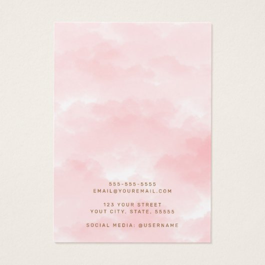 Rosa Ohrkarte (Rückseite)