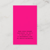 Rosa Ohrring-Display-Karten für die Verpackung Visitenkarte (Rückseite)