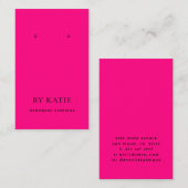 Rosa Ohrring-Display-Karten für die Verpackung Visitenkarte (Vorne/Hinten)