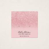 Rosa Ohrringe aus farbigen Glitzer-Glitzern (Vorderseite)