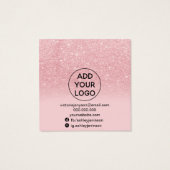 Rosa Ohrringe aus farbigen Glitzer-Glitzern (Rückseite)