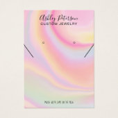 Rosa Ohrringe aus Regenbogen-Marmor (Vorderseite)