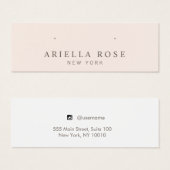 Rosa Ohrstecker Schmuck Displaykarte (Vorne & Hinten)
