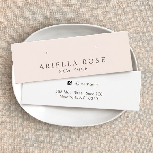 Rosa Ohrstecker Schmuck Displaykarte