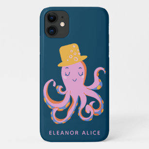 Rosa Oktopus Quirky Tanzen Tier Personalisiert Case-Mate iPhone Hülle