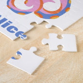 Rosa Oktopus Quirky Tanzen Tier Personalisiert Puzzle (Seite)