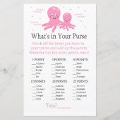 Rosa Oktopus Was ist in deinem Handtaschenspiel? (Vorderseite)