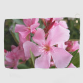 Rosa Oleander Blumen Golfhandtuch (Horizontal)