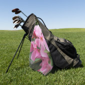 Rosa Oleander Blumen Golfhandtuch (Gras)