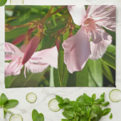 Rosa Oleander Blumen Küchenhandtuch Botanischer Ga Geschirrtuch (Gefaltet)