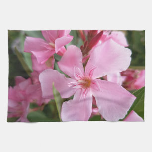 Rosa Oleander Blumen Küchentuch