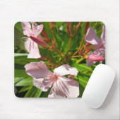 Rosa Oleander Blumen-Mauspad Botanischer Garten De Mousepad (Mit Mouse)