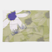Rosa Olive Green Daisy Geschirrtuch (Horizontal)