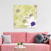 Rosa Olive Green Daisy Leinwanddruck (Insitu (Wohnzimmer))