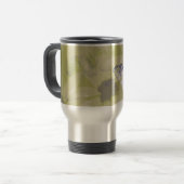 Rosa Olive Green Daisy Reisebecher (Vorderseite Links)