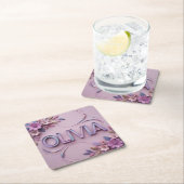 Rosa Olivia Rosa Blume Untersetzer Set (Vor Ort)