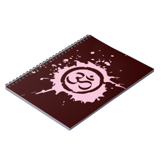 Rosa Om Bio Planet Notebook Journal Notizblock (Linke Seite)