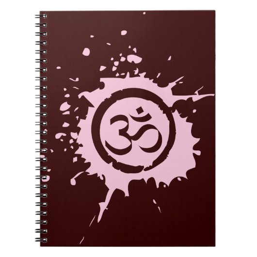 Rosa Om Bio Planet Notebook Journal Notizblock (Vorderseite)