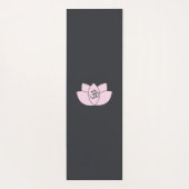 Rosa Om & Lotus Blume Inhalieren Exhale Yogamatte (Rückseite)