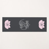 Rosa Om & Lotus Blume Inhalieren Exhale Yogamatte (Vorderseite (Horizontal))