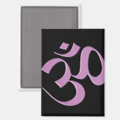 Rosa Om Magnet (Vorderseite/Rückseite)