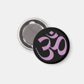 Rosa Om Magnet (Vorderseite/Rückseite)
