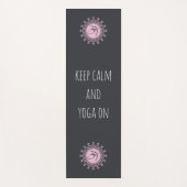Rosa Om & Mandala Behielt Calm und Yoga On Yogamatte (Vorderseite)