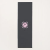 Rosa Om & Mandala Behielt Calm und Yoga On Yogamatte (Rückseite)