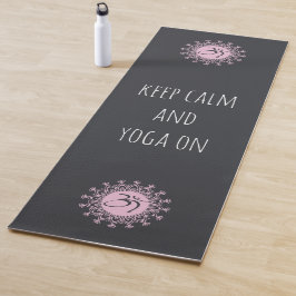 Rosa Om & Mandala Behielt Calm und Yoga On Yogamatte