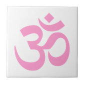 Rosa Om Symbol Fliese (Vorderseite)