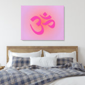 Rosa Om Symbol Leinwanddruck (Insitu (Schlafzimmer))