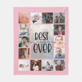 Rosa Oma Foto Collage Fleece Blanket (Vorderseite)