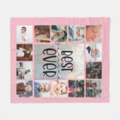 Rosa Oma Foto Collage Fleece Blanket (Vorderseite (Horizontal))