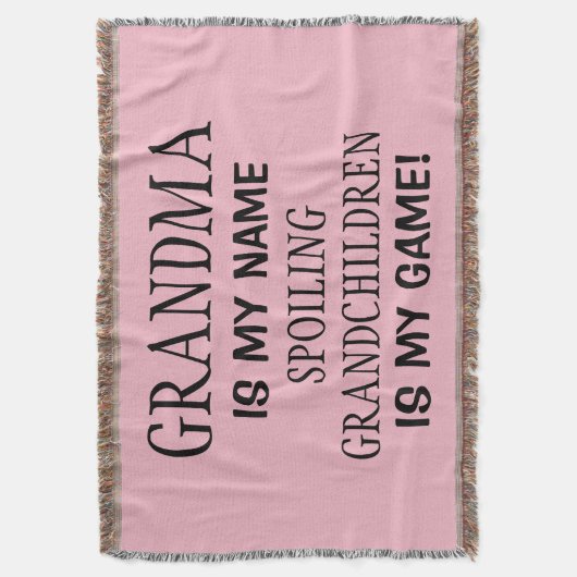 Rosa Oma ist mein Name, der Großkinder verwöhnt Decke (Vorderseite Vertikal)