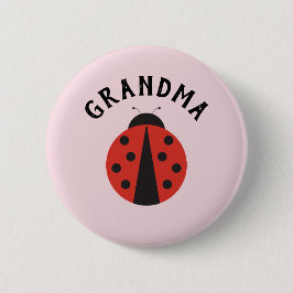 Rosa Oma-Taste für Ladybug-Babydusche Button