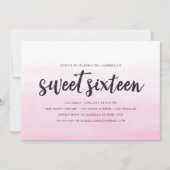 Rosa Ombre 16. Geburtstag Party Einladung (Vorderseite)