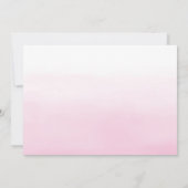 Rosa Ombre 16. Geburtstag Party Einladung (Rückseite)