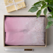 Rosa Ombre Blush Glitzer Sparkasse Seidenpapier (Geschenk)