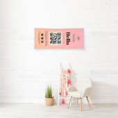 Rosa Ombre Business Covid QR Code Karo-In Banner (Insitu)