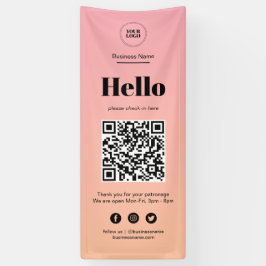 Rosa Ombre Business Covid QR Code Karo-In Banner