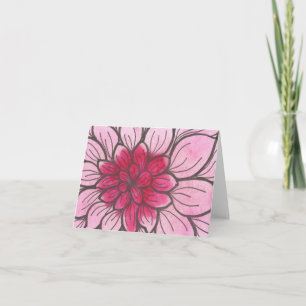 Rosa Ombre Chrysanthemum-Karte mit Umschlag Karte