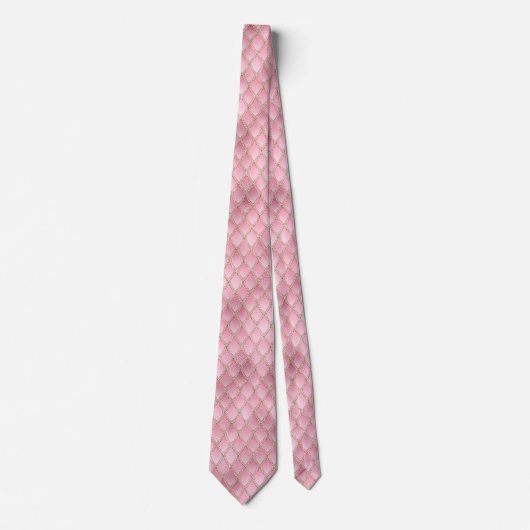 Rosa Ombre Dragon Scales Effect Neck Tie Krawatte (Vorderseite)